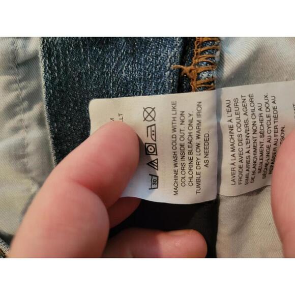 J Crew size 30" blue denim distressed vintage straight jeans - Picture 6 of 6